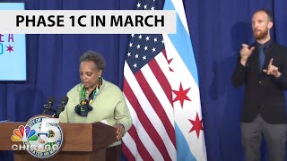 Chicago Mayor Announces City to Move to Vaccination Phase 1C in March | NBC Chicago