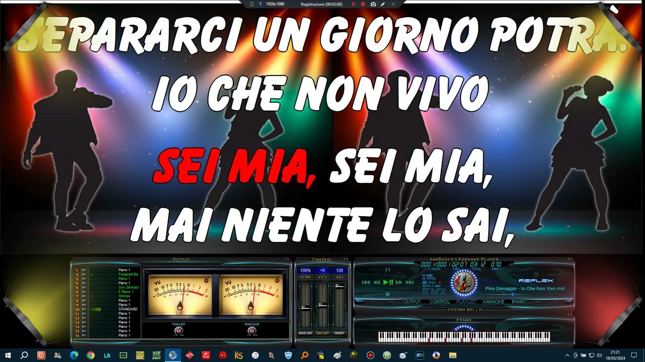 Pino Donaggio - Io Che Non Vivo - Karaoke