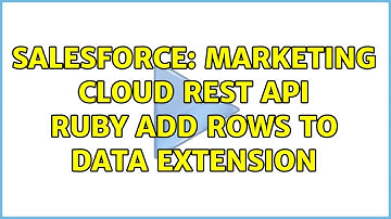 Salesforce: Marketing Cloud Rest API Ruby add rows to Data Extension
