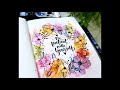 Easy Floral watercolor doodle \Floral wreath Drawing| Flower Doodle Tutorial for Beginners |