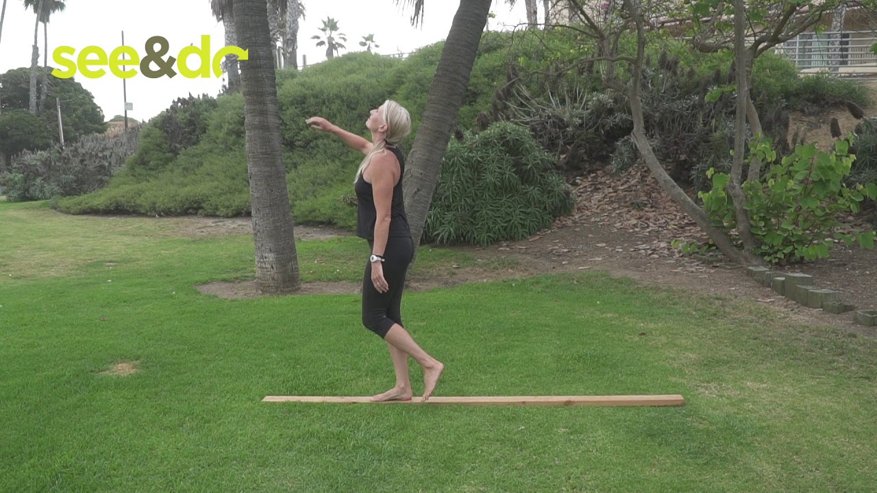 2x4 Beam Balance Drills walking and looking up YouTube