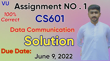 CS601 Assignment 1 Solution Spring 2022 | CS601 100% Correct | Data Communication by Usama Rajput
