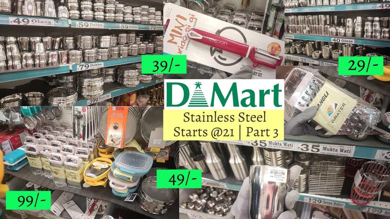 DMART STAINLESS STEEL PART 3 LATEST COLLECTION IN LOCKDOWN YouTube
