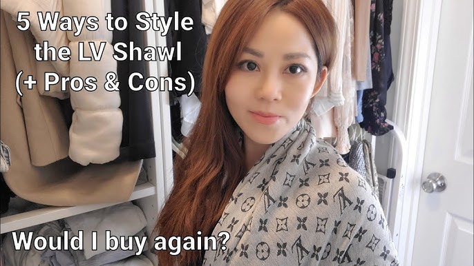 LOUIS VUITTON MONOGRAM SHAWL: HOW TO Style and Review 2022 / LV Luxury  Designer Scarf / MerLovesLux 