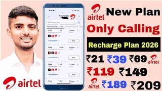 Airtel Only Calling Recharge Plans 2026  Airtel Ka Validity Recharge Plans  Airtel Sasta Recharge