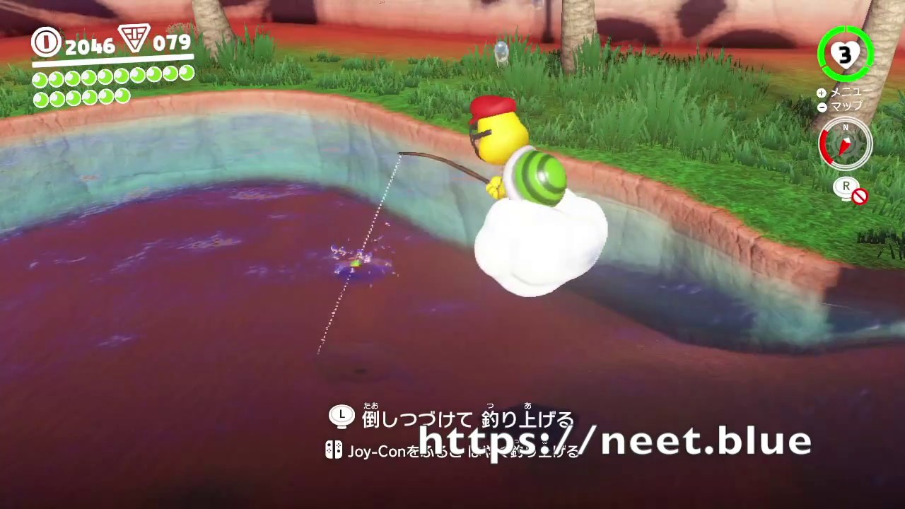 砂の国】34:オアシスでフィッシング！(Fishing in the Oasis)【マリオ
