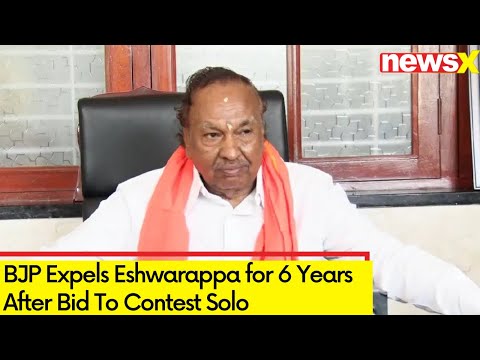 BJP Expels Eshwarappa for 6 Years After Bid To Contest Solo 