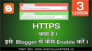 What Is HTTPS   How To Enable HTTPS On Blogger | Blogspot Having A Custom Domain - In Hindi
