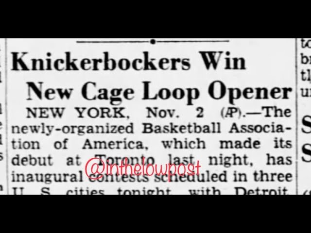 NBA Canada - ON THIS DAY (Nov. 1, 1946) the FIRST NBA game