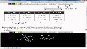 Secondaire 4 SN Québec: Triangles nécessairement isométriques et figures équivalentes