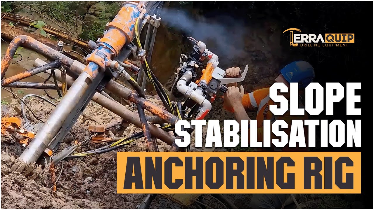 Slope stabilisation - Marini MR-2PN Microdrilling unit at work