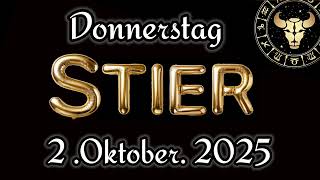Horoskop heute Stier Und Tarot, Donnerstag, 2 Oktober 2025