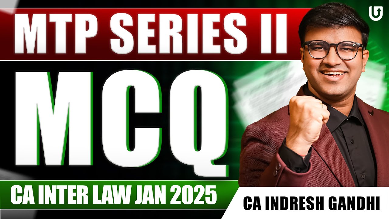 Ca inter law jan 25 mtp series ii i ca inter law mcq ca indresh