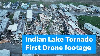 Ohio tornado damage drone footage: Homes and trailers in Indian Lake leveled after 2024 storm