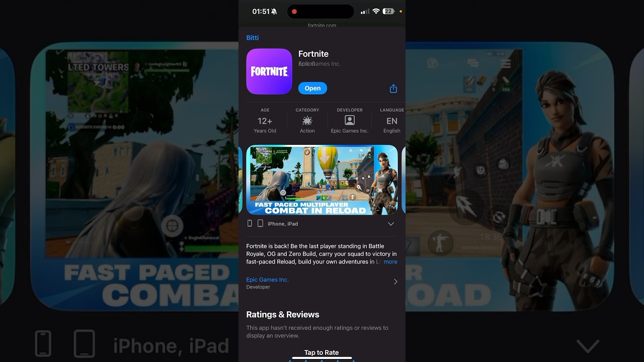 Fortnite İos’a indirme 2025 Türkiye %100 Çalışıyor !! (No clickbait , No IPA)