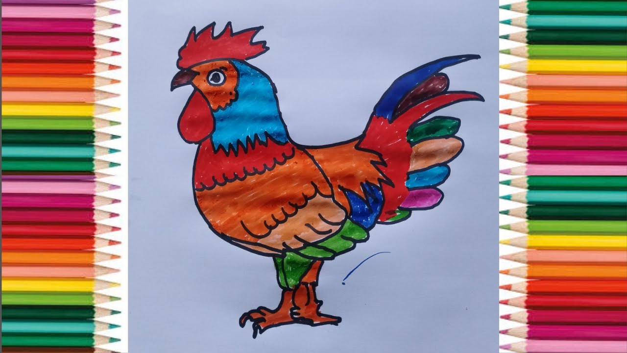 easy drawing hen,drawing hen,how to draw a hen #DRAWING FAMILY #drawing ...