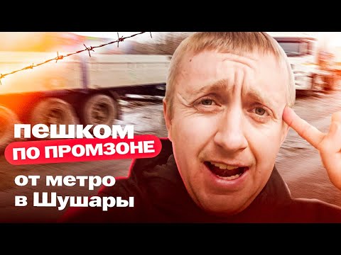 Пешком от станции метро Шушары, через промзону, к жилым домам. Не повторять, опасно!