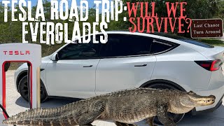 Tesla Model Y Family Road Trip: 6 hr drive across the Everglades-Supercharging Stats & EV Travel