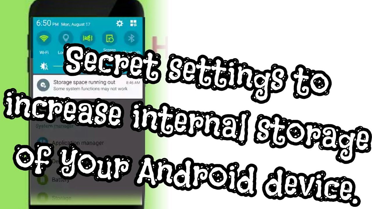 How to increase internal storage in Android device.