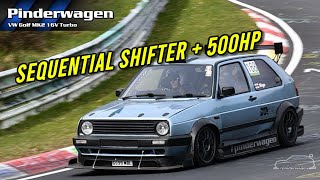 Passenger has quick lap through traffic in the #pinderwagen | MK2 Golf | Nurburgring | Trackday