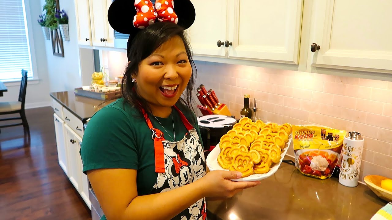 Making Disney Mickey Waffles at Home | DIY Disney Snacks