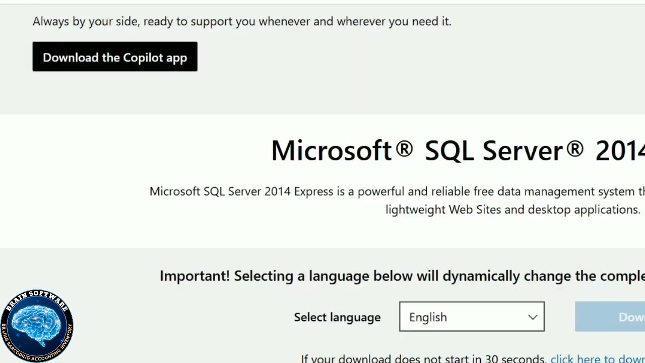 BRAIN Software SQL 2014 Instalaltion & Mapping Database