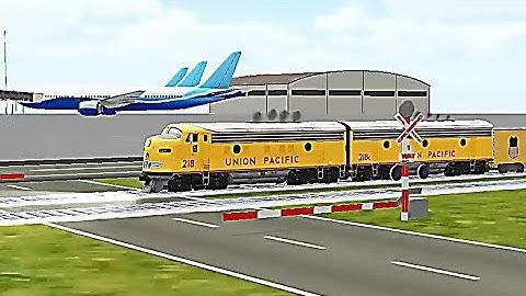 Train Sim - Airport Using Union Pacific EMD F9 - Simulasi Kereta Api (Glitch Make Me Stuck)