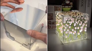 DIY Tulip Flower Sea Night Light Review 2024 - Rubik's cube mirror night light