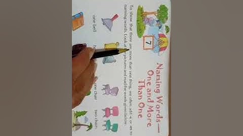 Std 2 Grammar Ch7 Naming words- One and more Than One with Ex A and B with answer