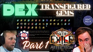 All Transfigured Gems Dexterity Preview and details Part 1 Path of Exile Affliction