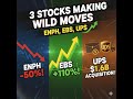 3 Stocks Making Wild Moves: ENPH, EBS, UPS