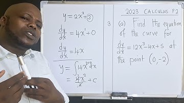 CALCULUS paper 2 | 2023 | Equation of the curve problem.