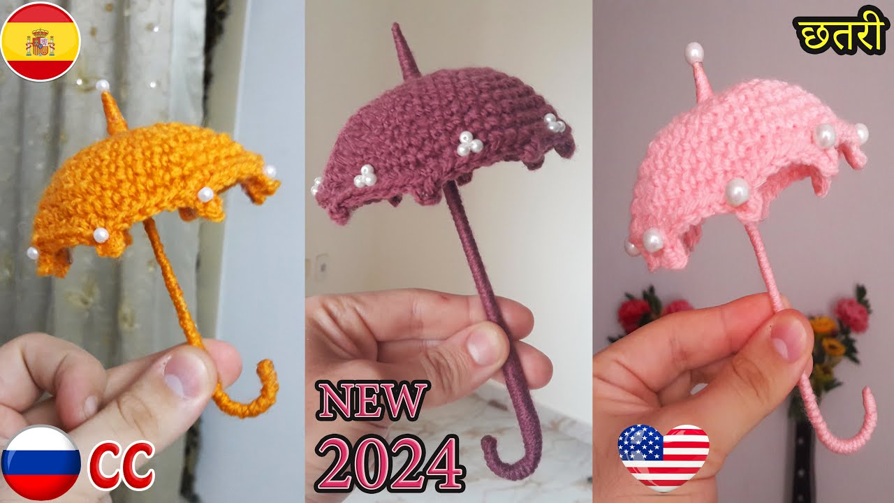 Невероятный зонтик крючком легко для начинающих ☂️(English/ español/русский)sub