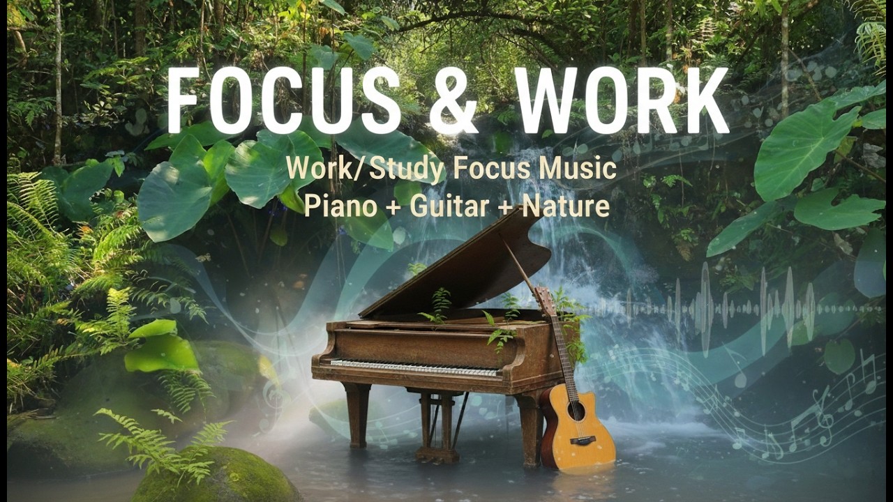 Focus & Work | Peaceful Piano, Guitar & Nature Sounds for Studying