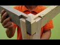 Amazing Hand Cut Dovetail Joint For Legs Of The Table, Incredible Woodworking Techniques And Skills