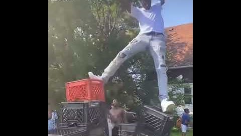 Crate Challenge Gone Wrong   #funnyvideo #memes #foryoupage #fail #funny #viral #viral #tiktokviral