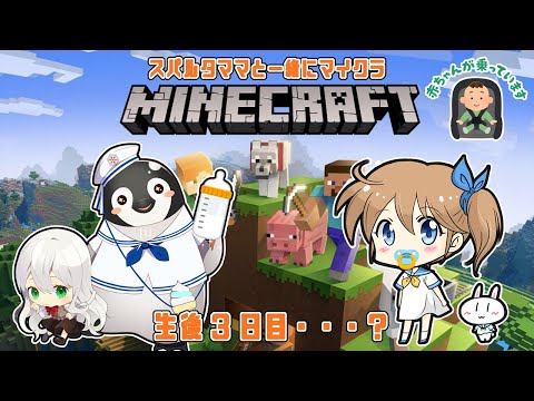 ママと一緒にはじめてのマイクラ　生後3日目だが、久々すぎてほぼ生後0日【MINECRAFT】