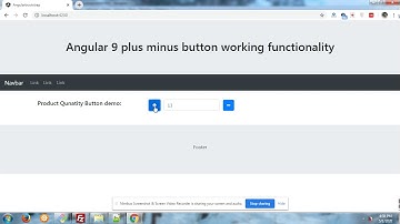 Angular 9 custom plus minus quantity section