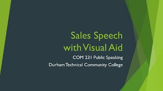 Sales Speech with Visual Aid