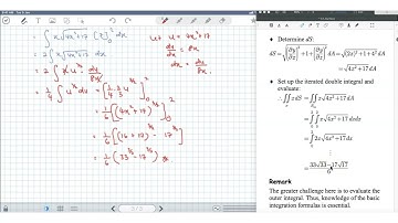 VIDEO 136 SSCE1993 SURFACE INTEGRAL EXAMPLE 5 13a b