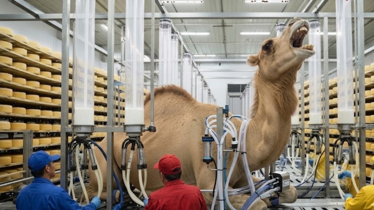 Inside _ MILLIONS _ Camel _ Cheese _ Factory _ Luxury _ Milk Production ...