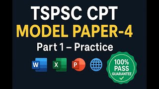 TSPSC CPT Model Paper 4 | Part 1 | Computer Proficiency Test Practice