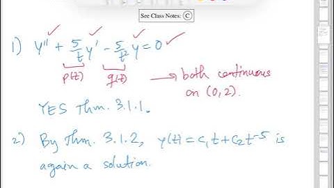 Solving simple 2nd-order ODEs | Wellesley College Differential Equations w/Applied Linear Algebra
