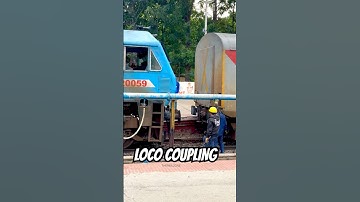 Loco Coupling WDP4 to LHB  in one shot #trainvideos #railgadi #dieselengine #automobile #train