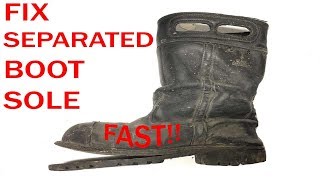 Separated Boot  Sole Repair