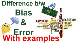 Difference between Bias and Error | Interview Question | Statistics Uop.