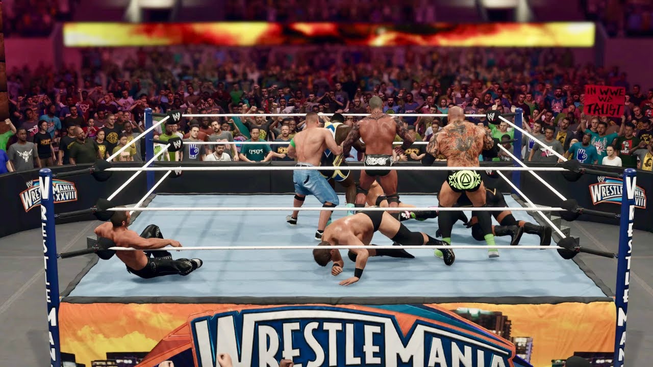 WWE 2K23 Royal Rumble Gameplay - PG Era Roster