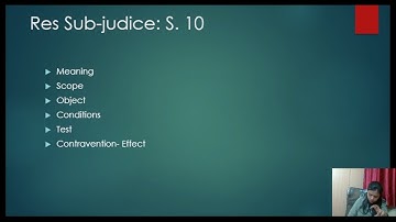 Res Sub-Judice: Section 10 | Civil Procedure Code |