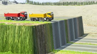 Cars vs Incomplete Road #5 – BeamNG.Drive