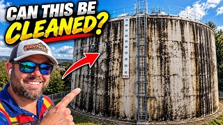 They Called Us to Pressure Wash This FILTHY Water Tank